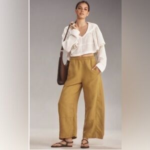 Pilcro The Izzie Relaxed Pull-on Barrel Pants Linen Edition